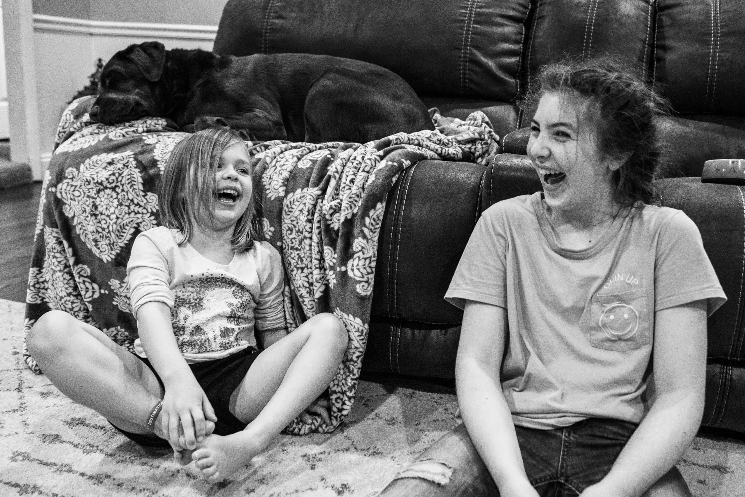girls laughing