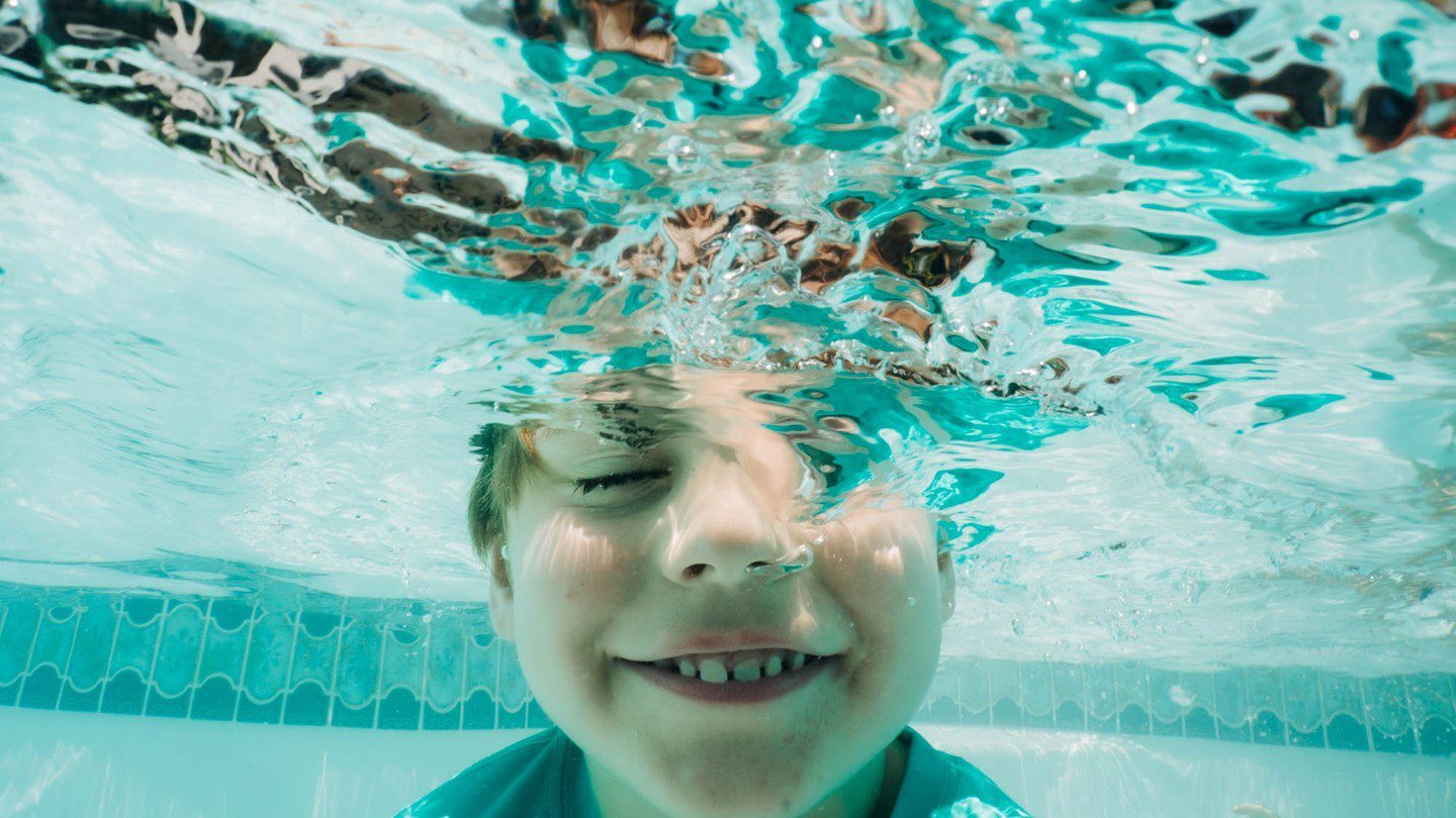 boy underwater