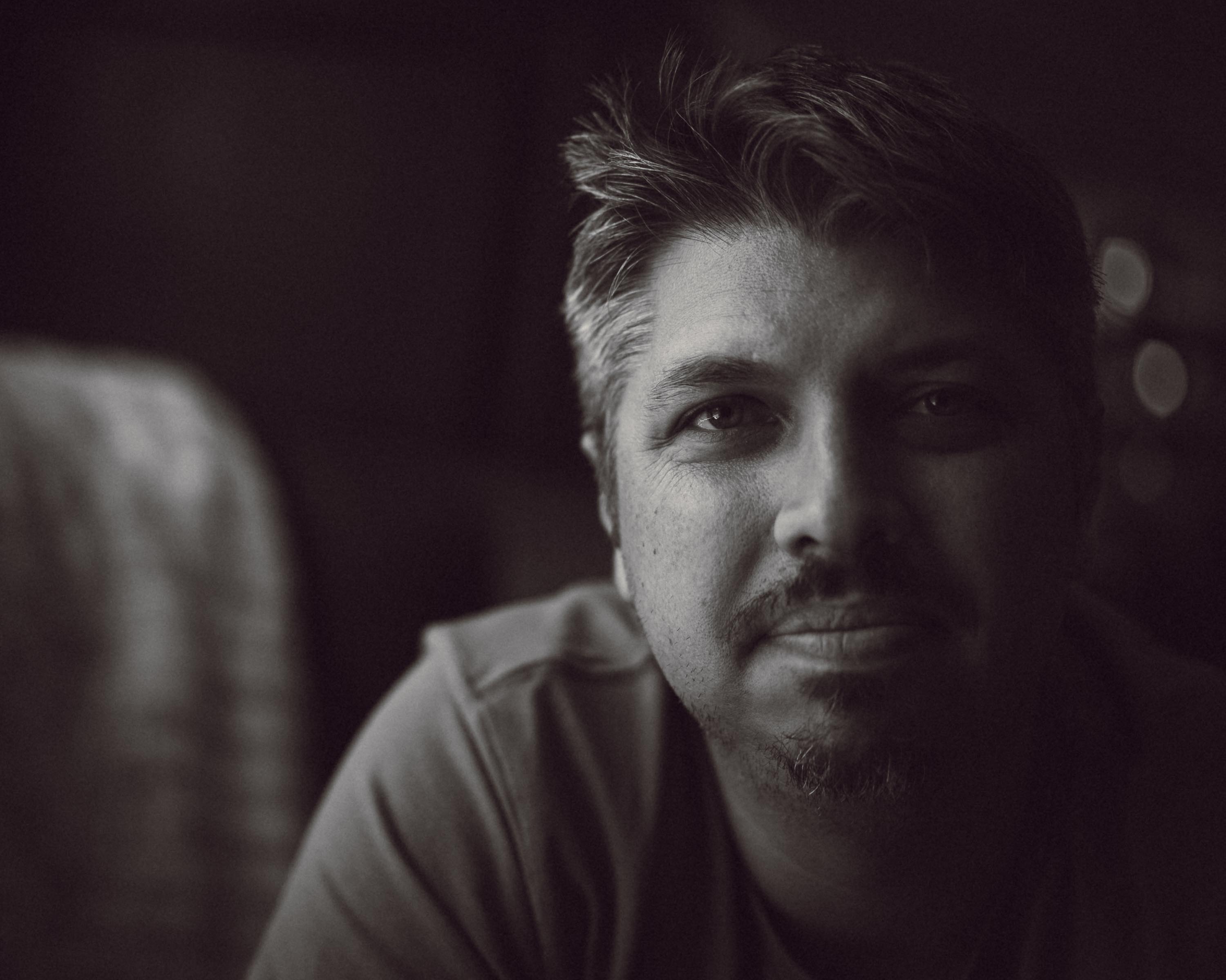 Black-and-white portrait of Elie Breaux.